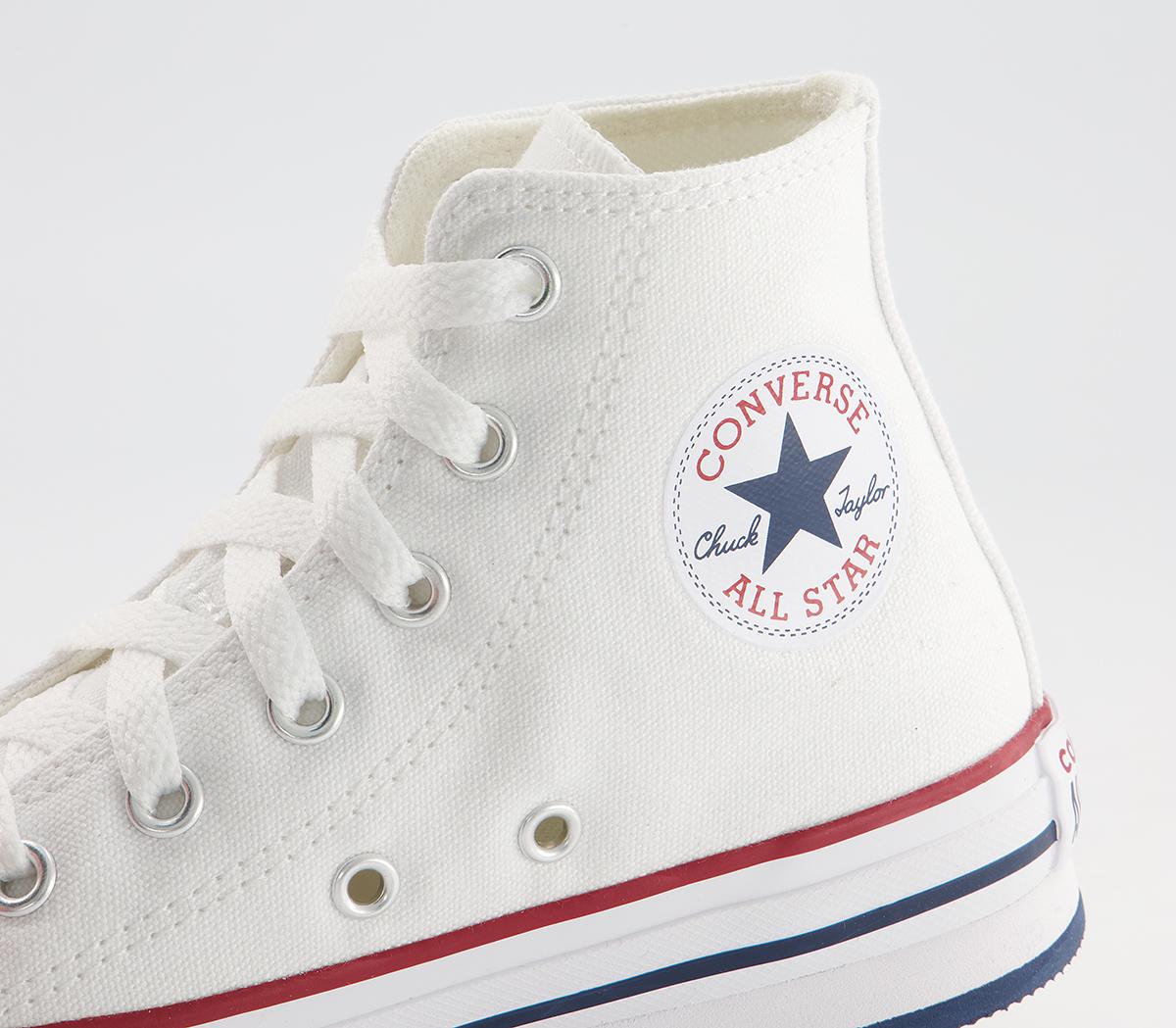 Converse All Star Eva Lift Hi Platform Youth Trainers Converse All Star Eva Lift Hi Platform Youth Trainers White Garnet Midnight Navy