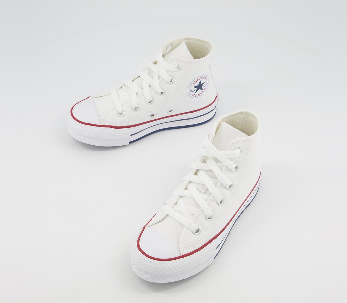 Converse All Star Eva Lift Hi Platform Youth Trainers Converse All Star Eva Lift Hi Platform Youth Trainers White Garnet Midnight Navy