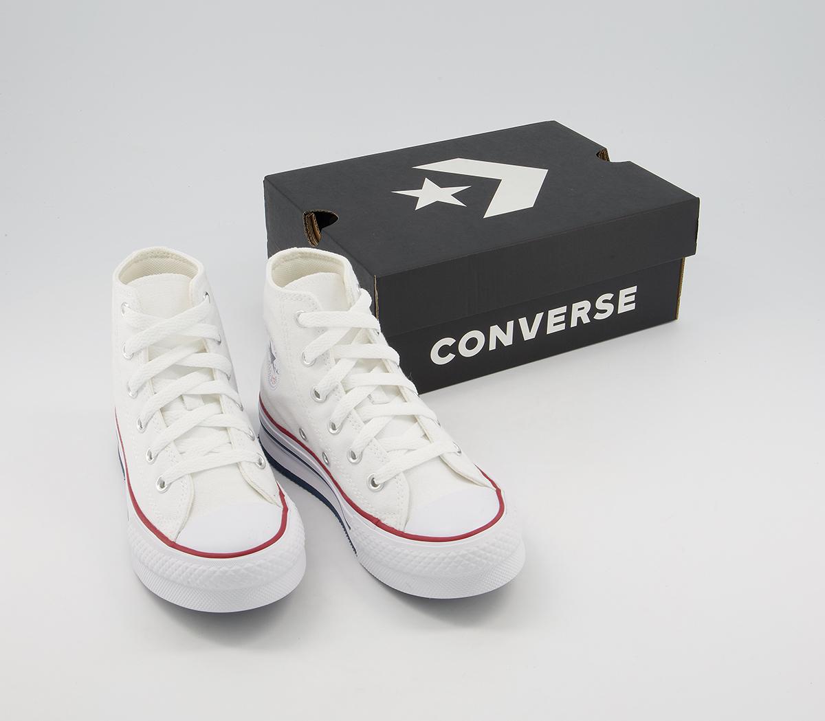 Converse All Star Eva Lift Hi Platform Youth Trainers Converse All Star Eva Lift Hi Platform Youth Trainers White Garnet Midnight Navy