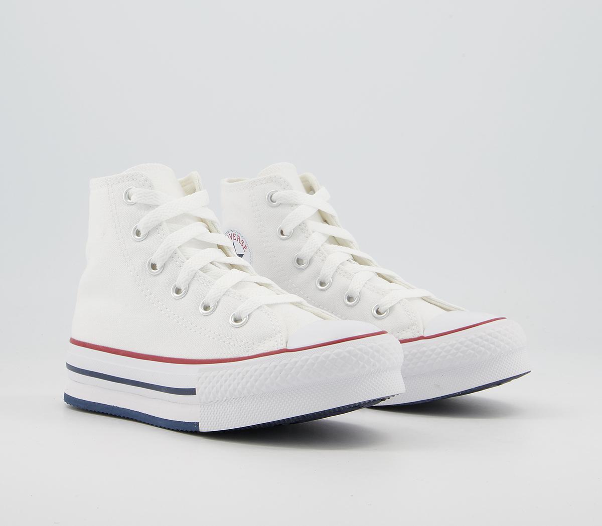 Converse All Star Eva Lift Hi Platform Youth Trainers Converse All Star Eva Lift Hi Platform Youth Trainers White Garnet Midnight Navy