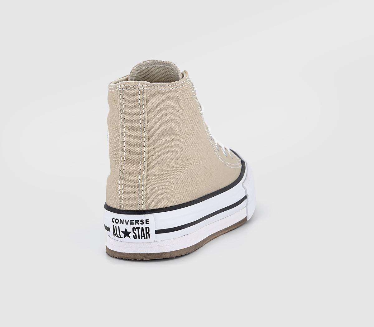ConverseAll Star Eva Lift Hi Youth TrainersNutty Granola White Black