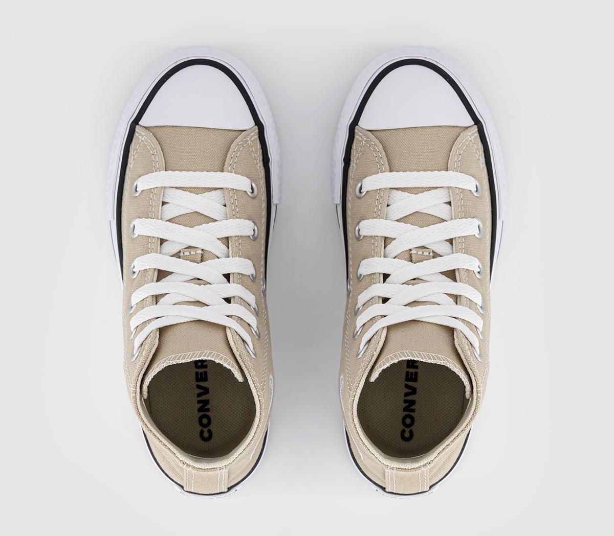 ConverseAll Star Eva Lift Hi Youth TrainersNutty Granola White Black
