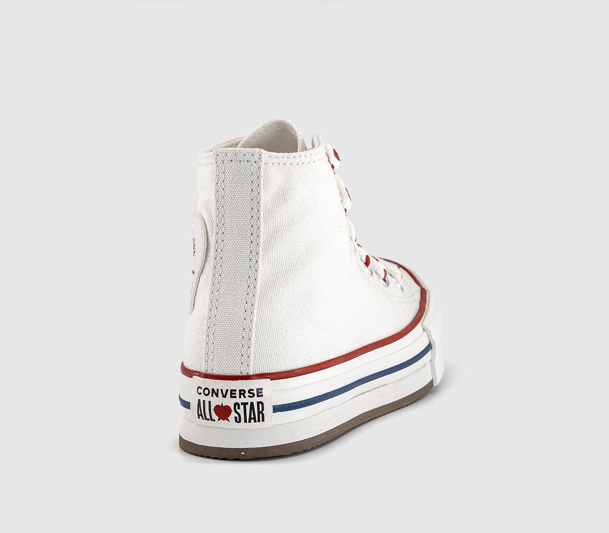 ConverseAll Star Eva Lift Hi Youth TrainersVintage White  Heart