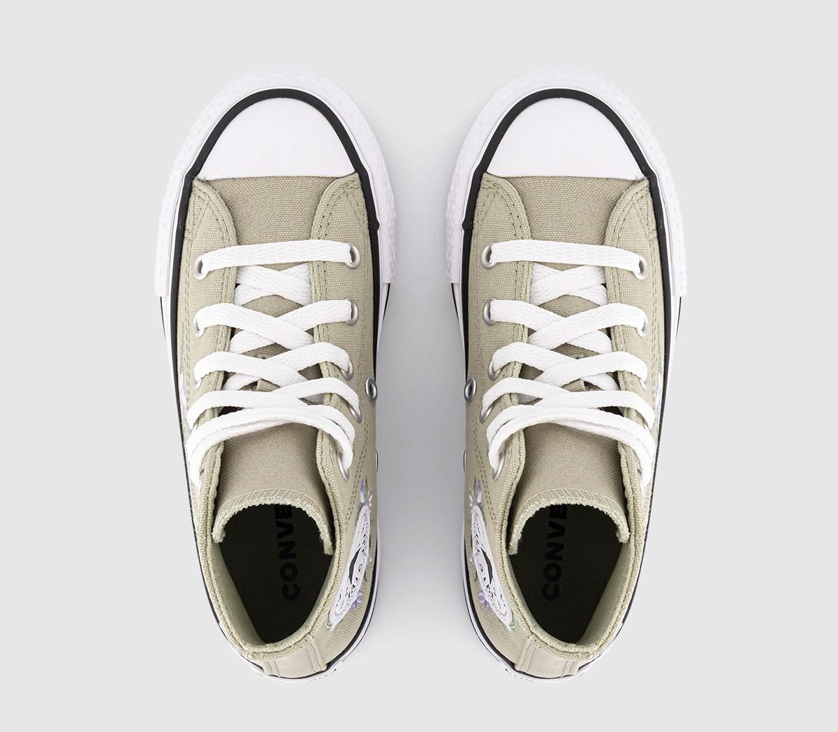 ConverseAll Star Eva Lift Hi Youth Trainers ConverseAll Star Eva Lift Hi Youth TrainersPale Surplus White Violet Heat