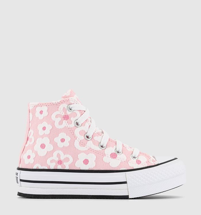 Converse All Star Eva Lift Hi Youth Trainers Donut Glaze Oops Pink White