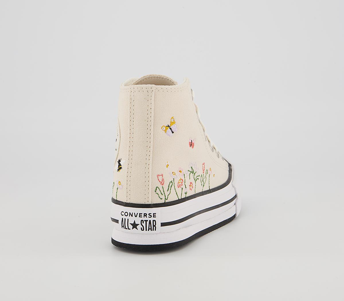 Converse All Star Eva Lift Hi Youth Platform Trainers Converse All Star Eva Lift Hi Youth Platform Trainers Natural Ivory White Black Things To Grow