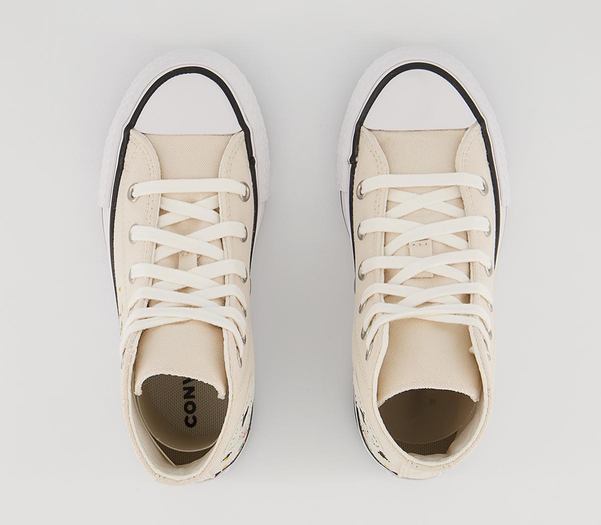 Converse All Star Eva Lift Hi Youth Platform Trainers Converse All Star Eva Lift Hi Youth Platform Trainers Natural Ivory White Black Things To Grow