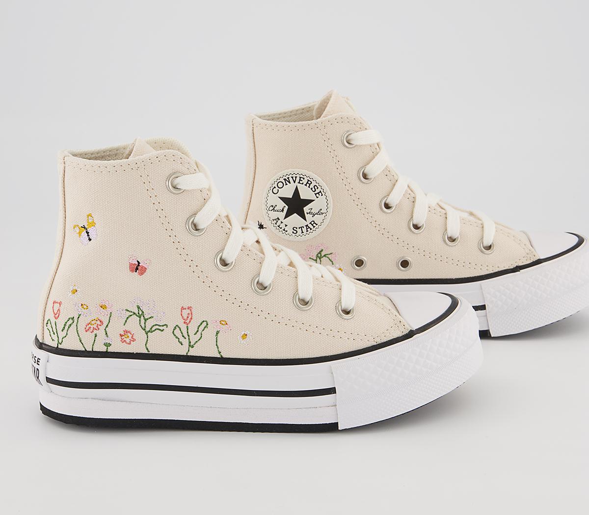 Converse All Star Eva Lift Hi Youth Platform Trainers Converse All Star Eva Lift Hi Youth Platform Trainers Natural Ivory White Black Things To Grow