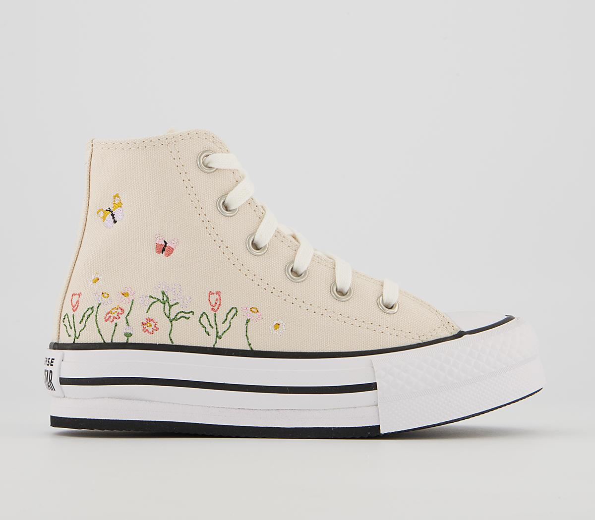 ConverseAll Star Eva Lift Hi Youth Platform TrainersNatural Ivory White Black Things To Grow