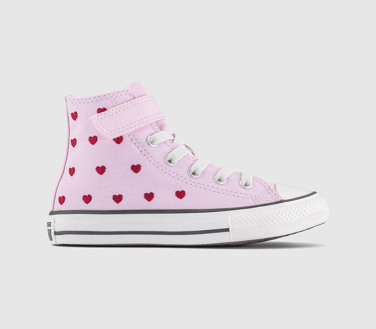 ConverseAll Star Eva Lift Hi Youth TrainersBloom Heart Vintage White Black