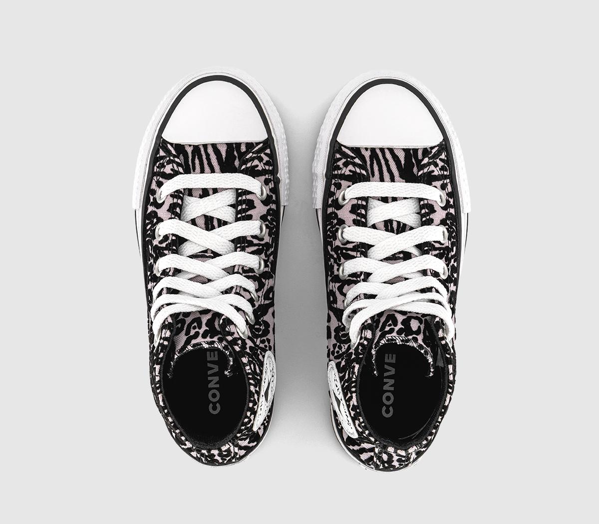 ConverseAll Star Eva Lift Hi Youth TrainersLeopard Brown Black