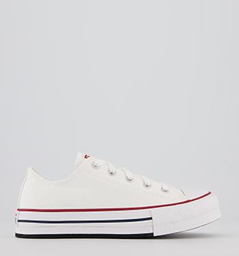 White shop converse trainers