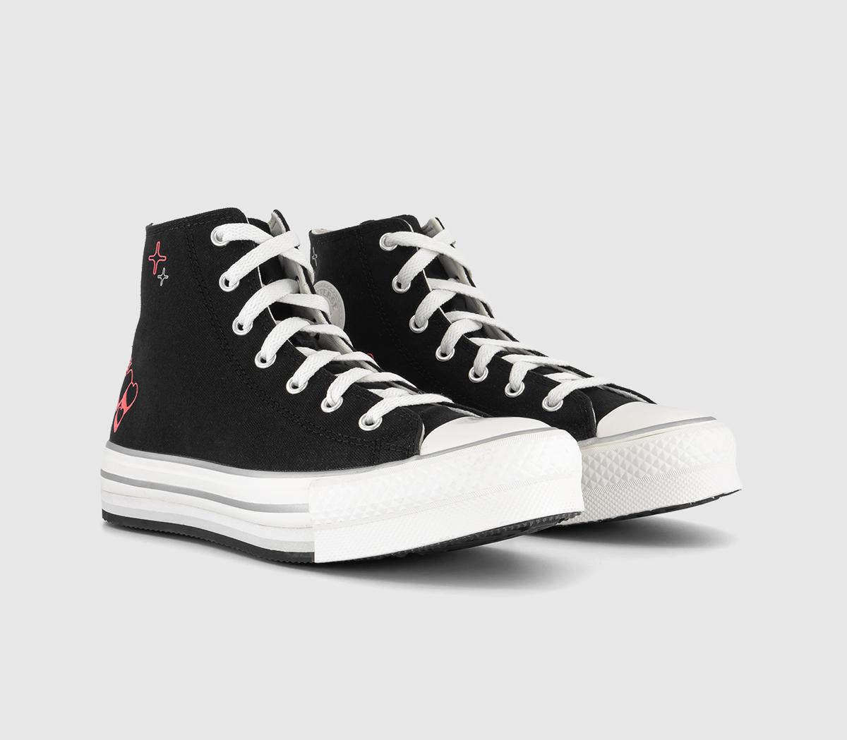 ConverseAll Star Eva Lift Hi Jnr TrainersBlack Vintage White