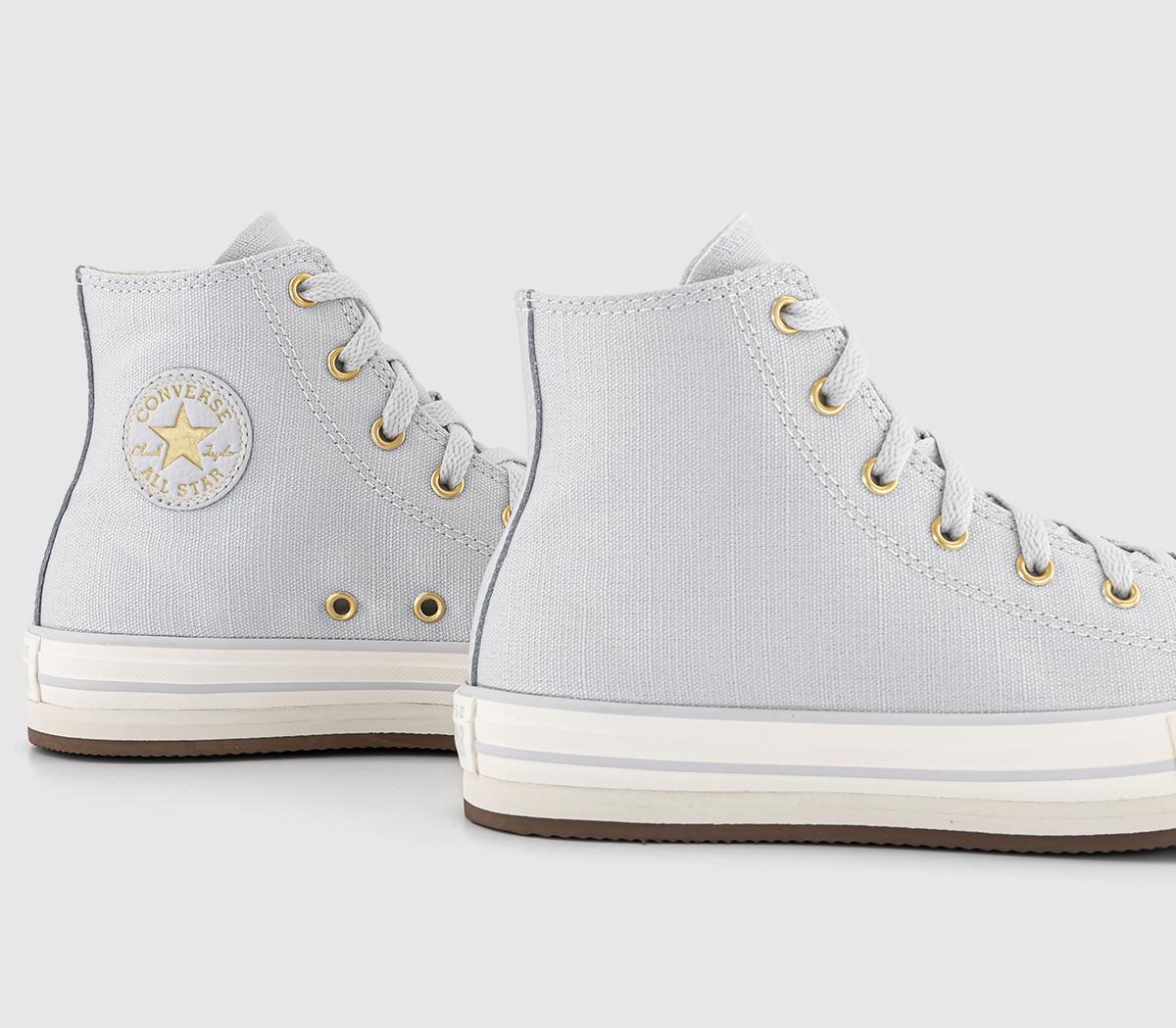 ConverseAll Star Eva Lift Hi Jnr Trainers ConverseAll Star Eva Lift Hi Jnr TrainersBarely Grey Egret Gold