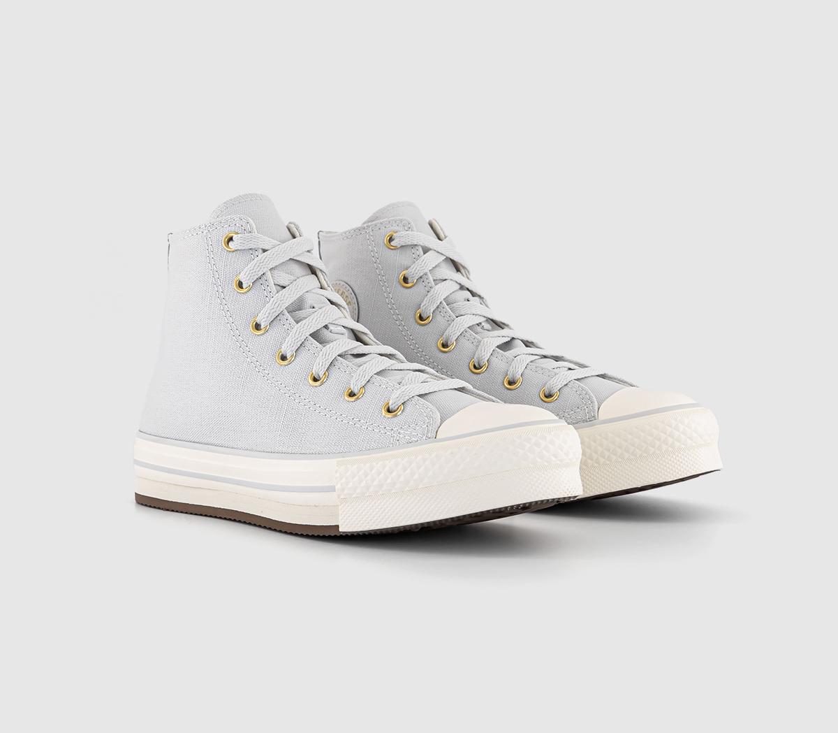 ConverseAll Star Eva Lift Hi Jnr Trainers ConverseAll Star Eva Lift Hi Jnr TrainersBarely Grey Egret Gold