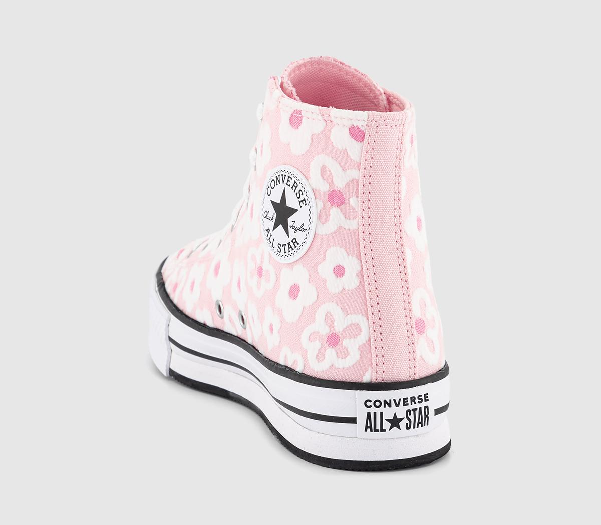 ConverseAll Star Eva Lift Hi Trainers Junior ConverseAll Star Eva Lift Hi Trainers JuniorDonut Glaze Oops Pink White