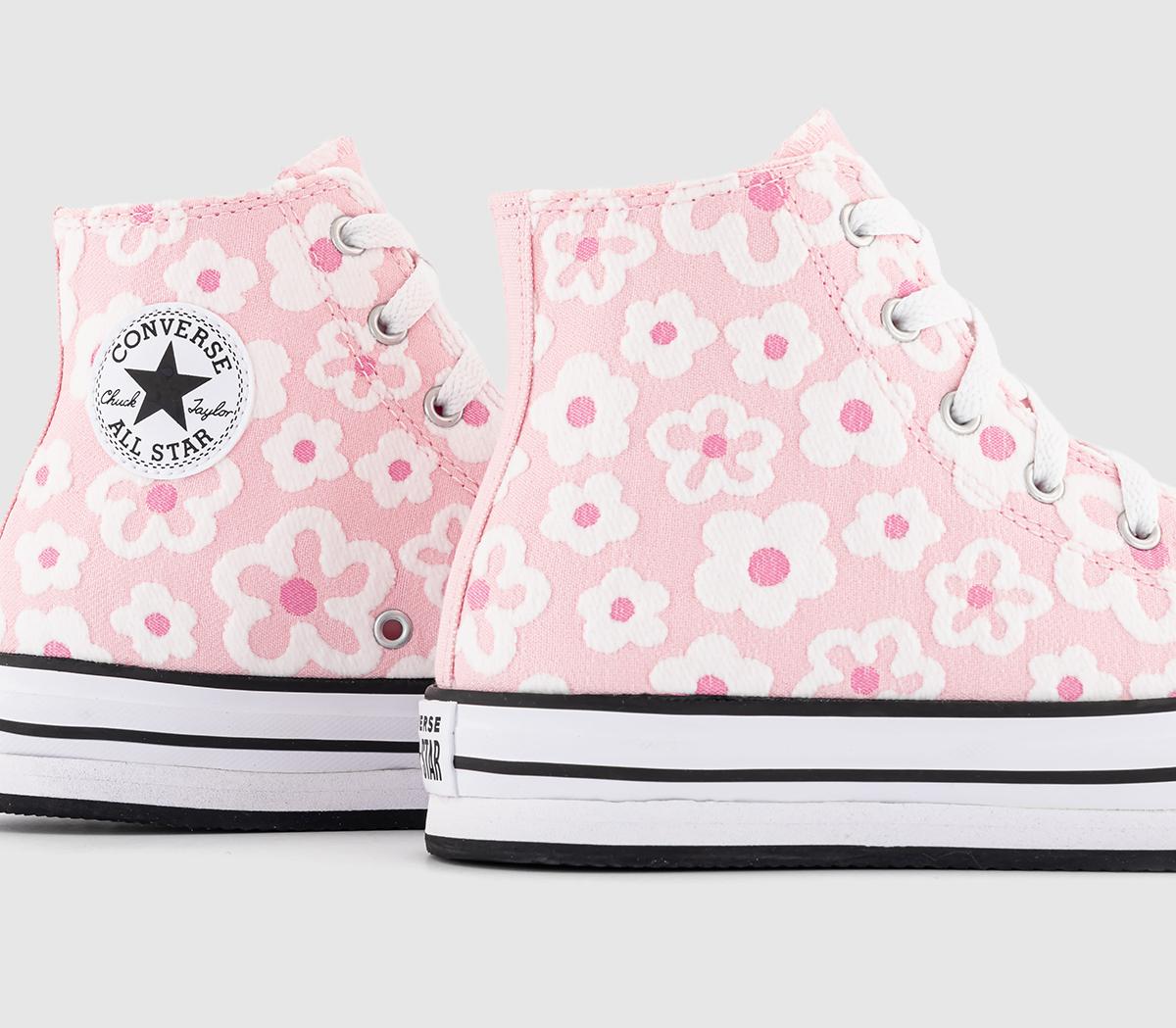 ConverseAll Star Eva Lift Hi Trainers Junior ConverseAll Star Eva Lift Hi Trainers JuniorDonut Glaze Oops Pink White