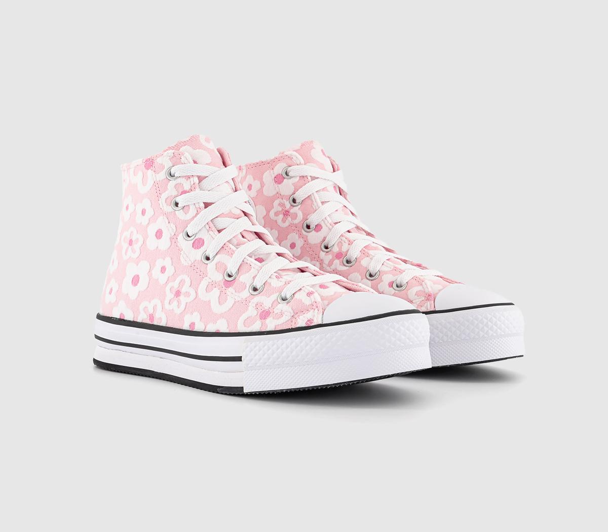 ConverseAll Star Eva Lift Hi Trainers Junior ConverseAll Star Eva Lift Hi Trainers JuniorDonut Glaze Oops Pink White