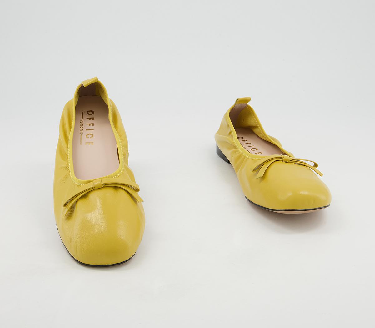 Office Forefront Soft Unlined Ballet Pumps Office Forefront Soft Unlined Ballet Pumps Soft Yellow Leather