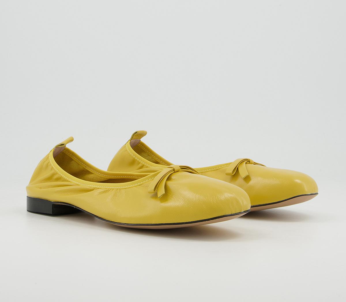 Office Forefront Soft Unlined Ballet Pumps Office Forefront Soft Unlined Ballet Pumps Soft Yellow Leather
