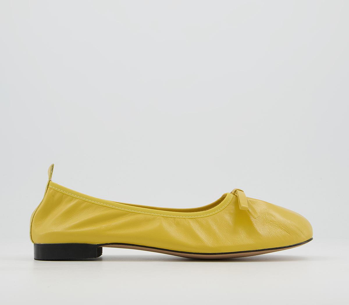 OfficeForefront Soft Unlined Ballet PumpsSoft Yellow Leather