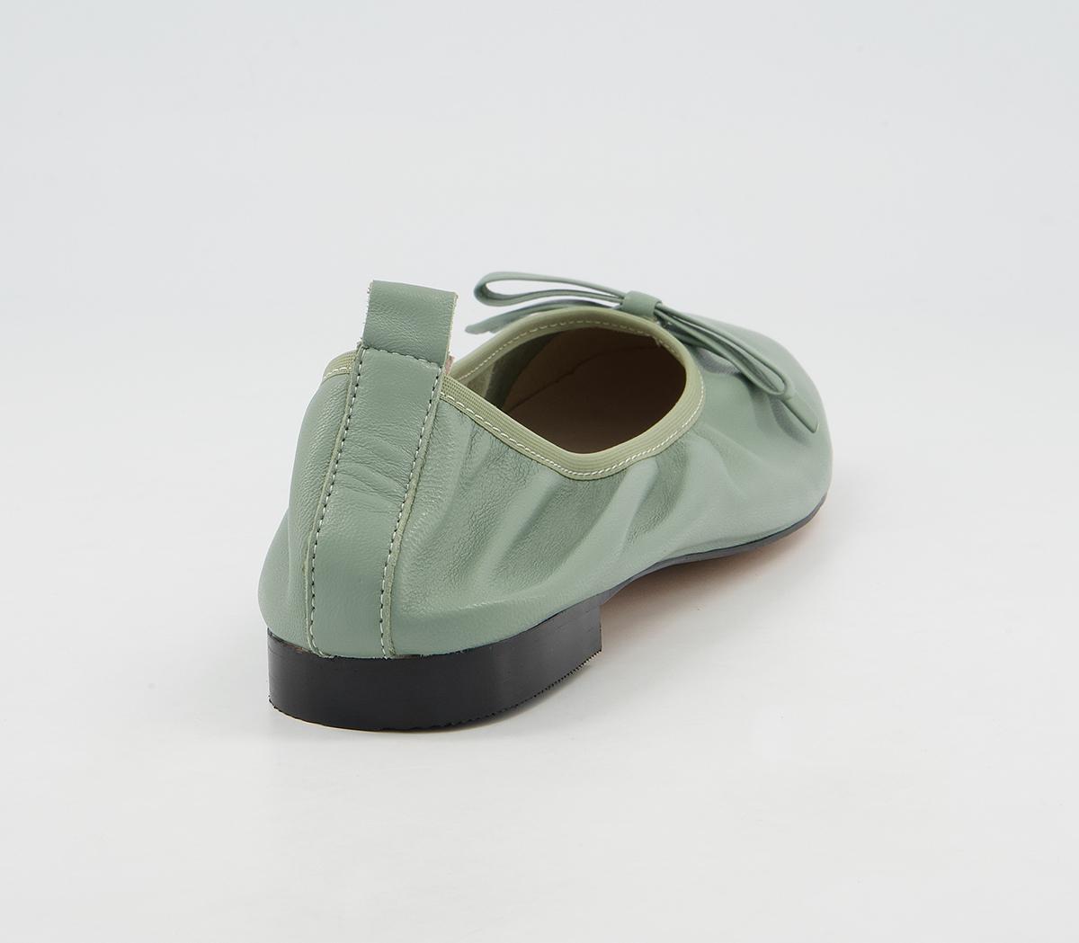 Office Forefront Soft Unlined Ballet Pumps Office Forefront Soft Unlined Ballet Pumps Sage Leather