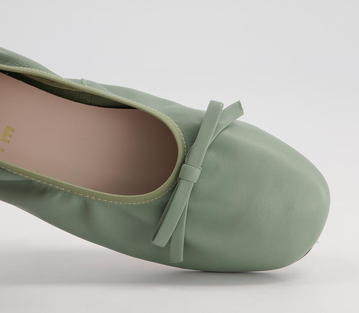 Office Forefront Soft Unlined Ballet Pumps Office Forefront Soft Unlined Ballet Pumps Sage Leather