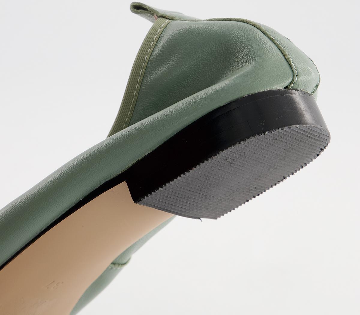Office Forefront Soft Unlined Ballet Pumps Office Forefront Soft Unlined Ballet Pumps Sage Leather