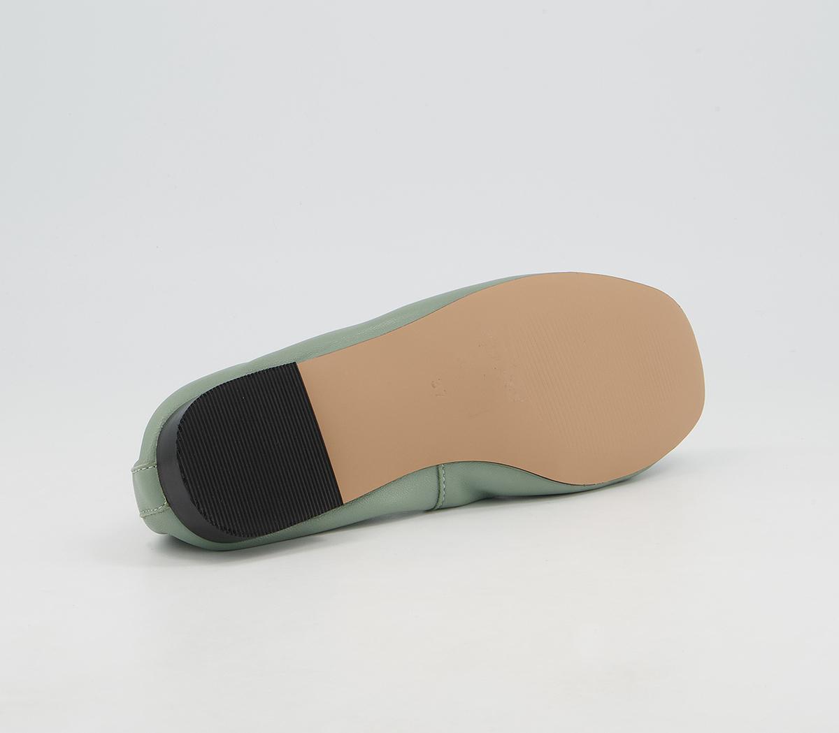 Office Forefront Soft Unlined Ballet Pumps Office Forefront Soft Unlined Ballet Pumps Sage Leather