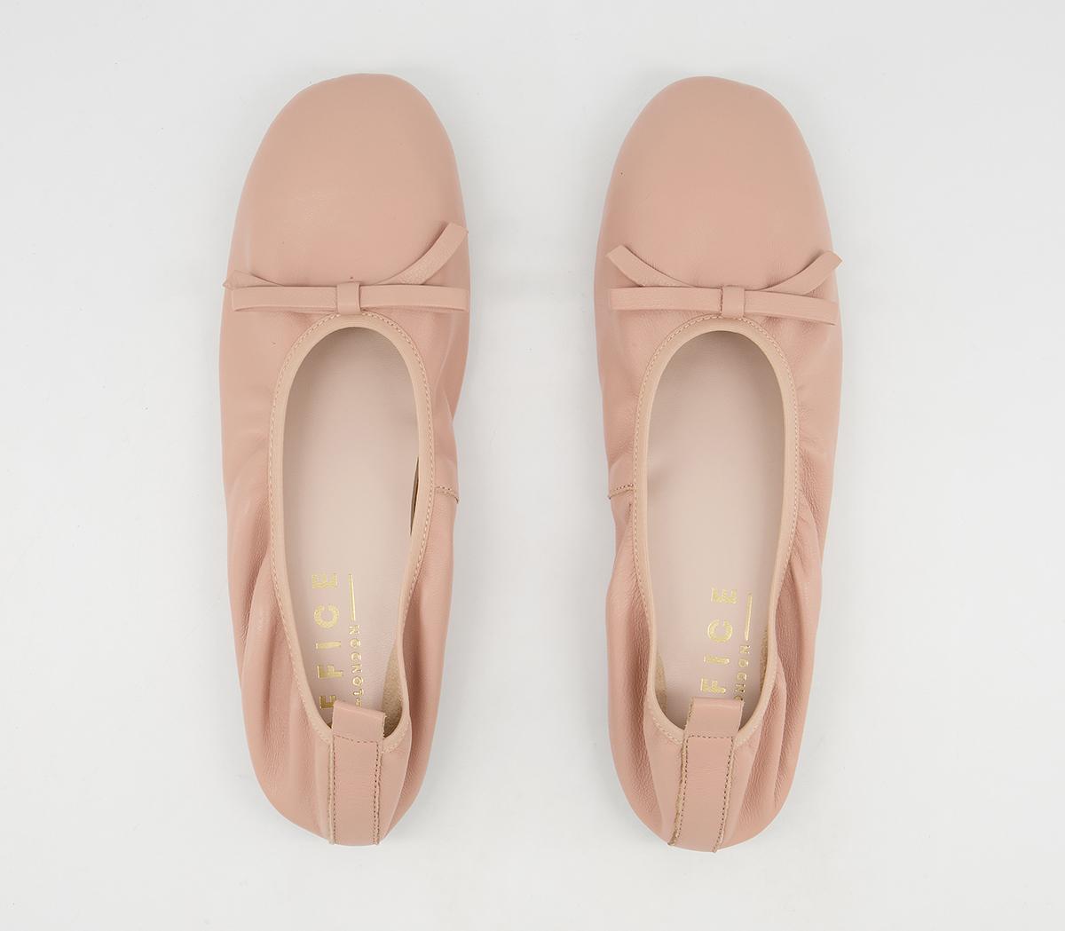 Office Forefront Soft Unlined Ballet Pumps Office Forefront Soft Unlined Ballet Pumps Soft Nude Leather