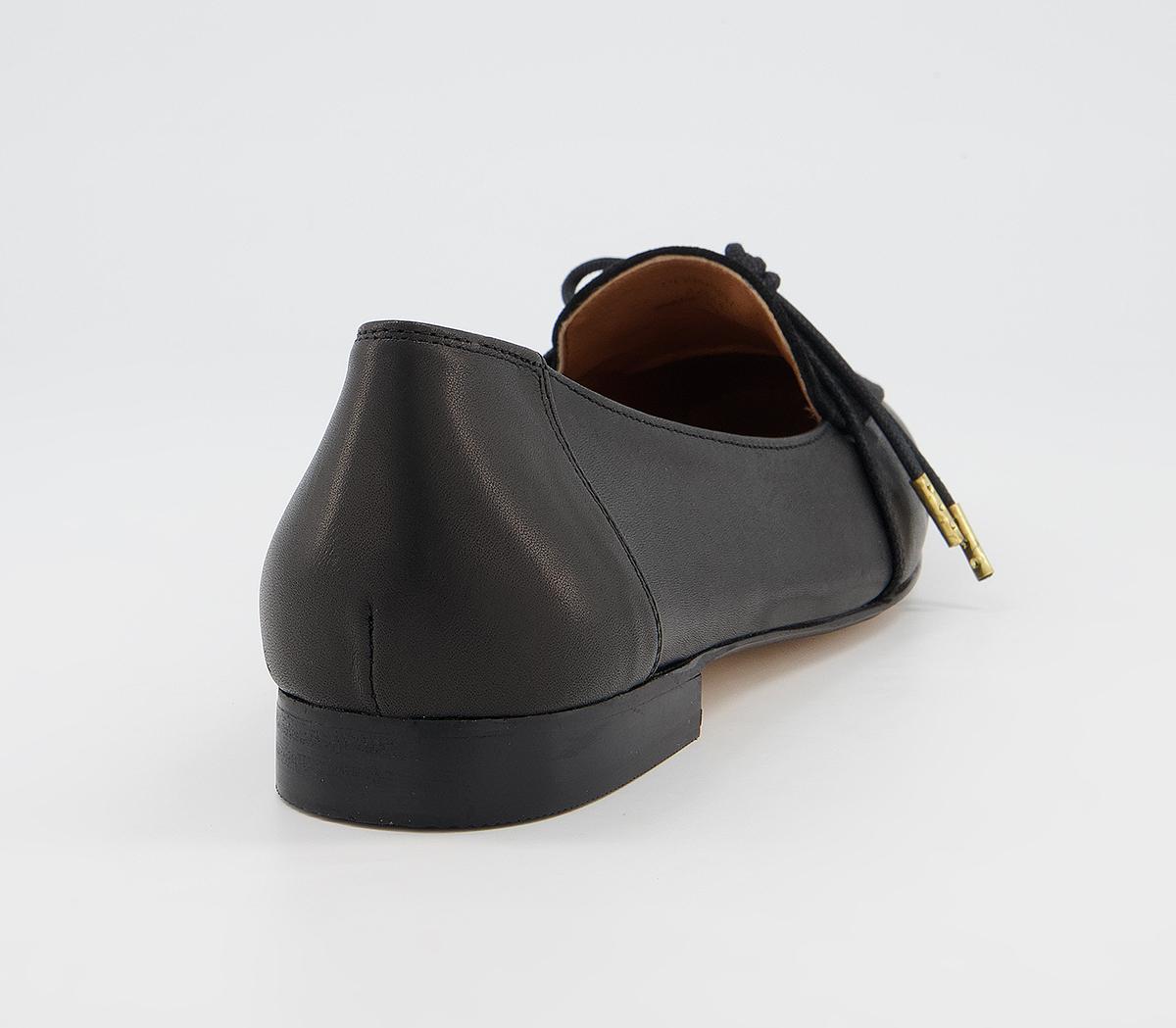 Office Flashlight Slim Bow Loafers Office Flashlight Slim Bow Loafers Black Leather Suede Mix