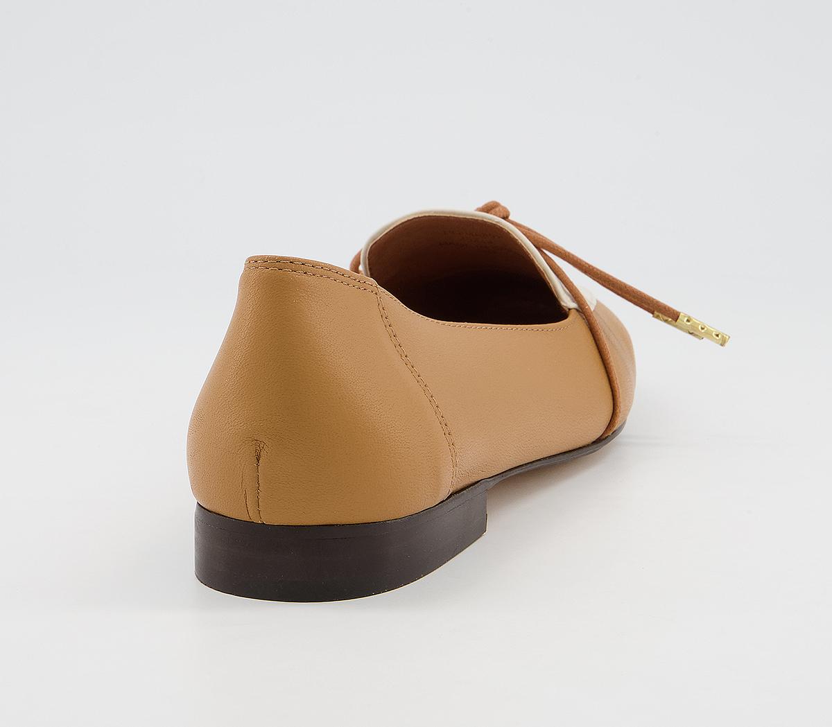 Office Flashlight Slim Bow Loafers Office Flashlight Slim Bow Loafers Ochre Off White Leather Mix