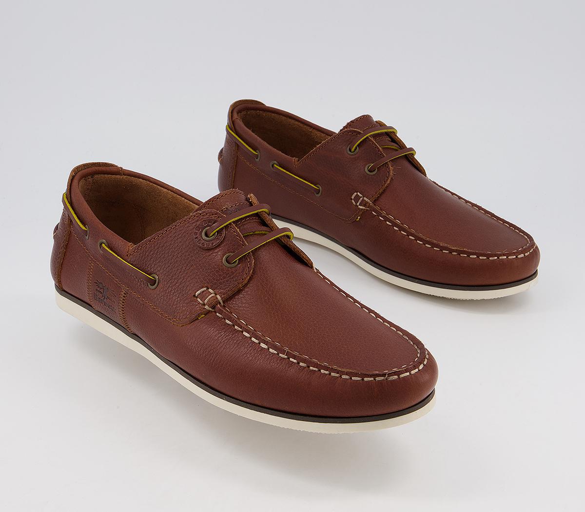 Barbour Capstan Boat Shoes Cognac - Men's Casual Shoes