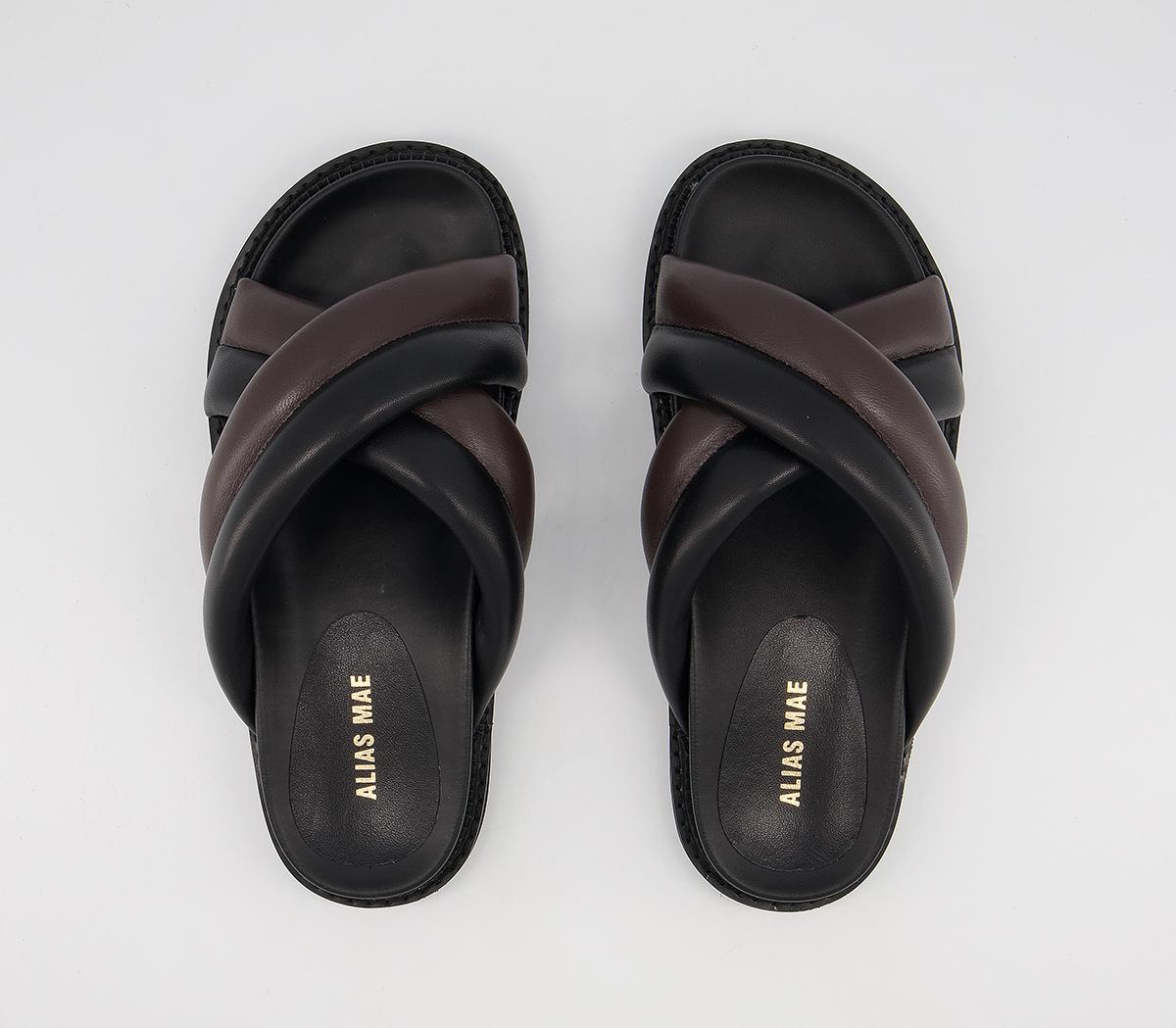 Alias Mae Pamela Cross Slides Black Brown - Women’s Sliders