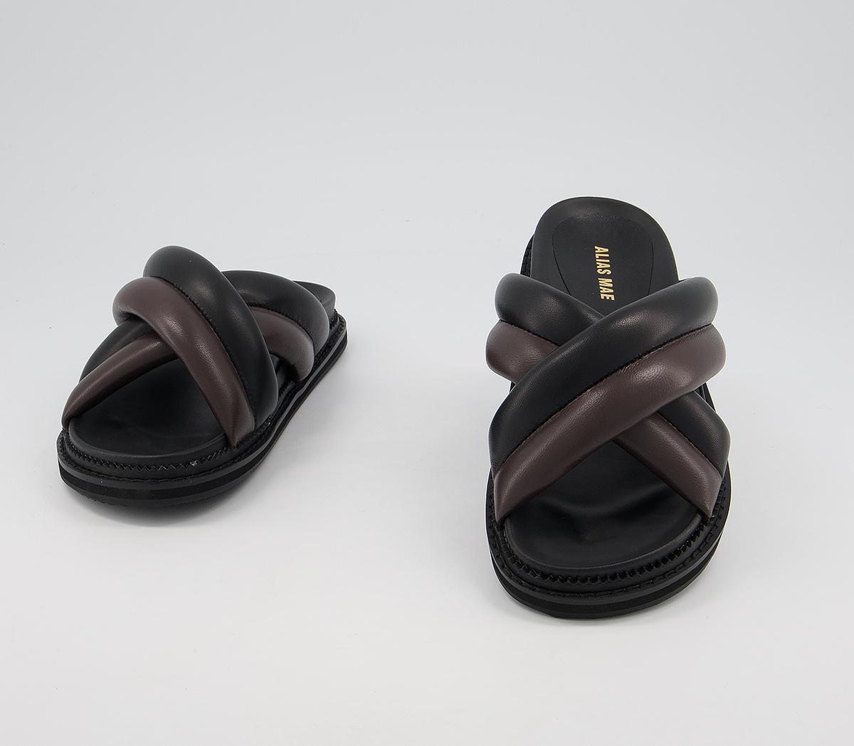 Alias Mae Pamela Cross Slides Black Brown - Women’s Sliders