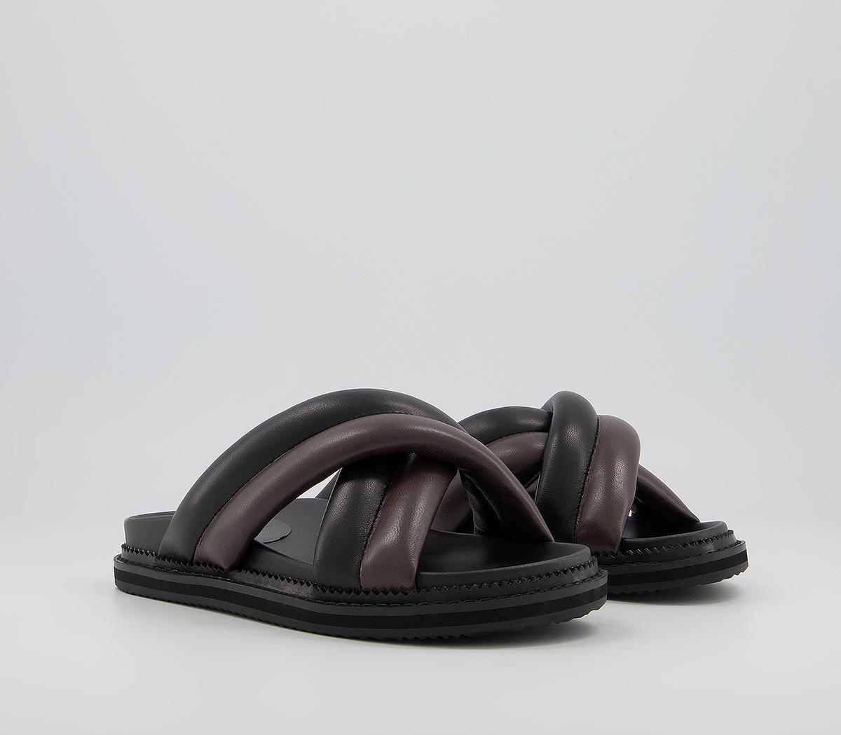 Alias Mae Pamela Cross Slides Black Brown - Women’s Sliders