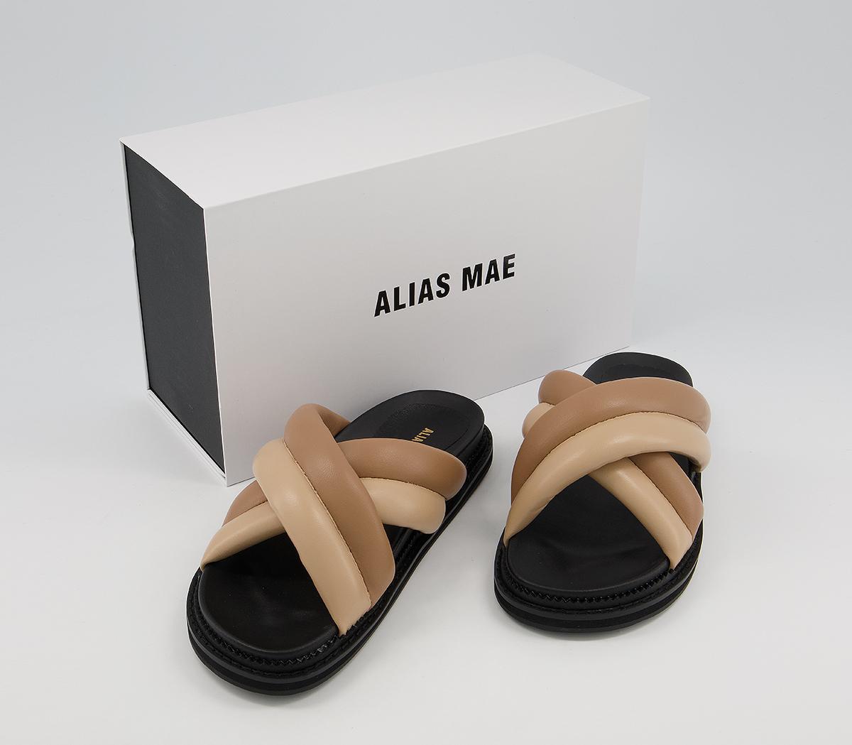 Alias Mae Pamela Cross Slides Natural Cream - Women’s Sandals