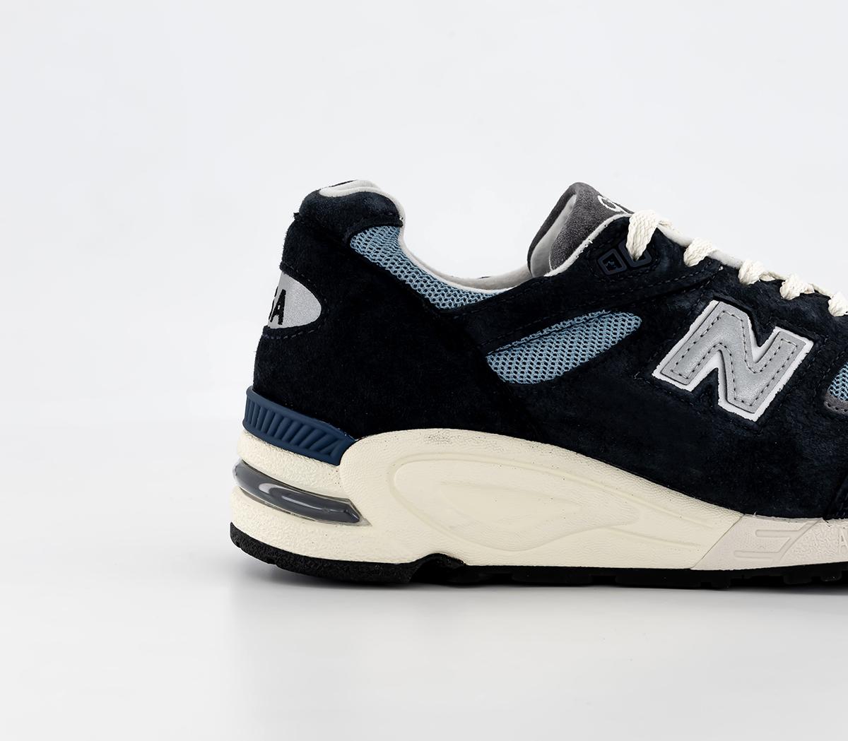 New Balance 990v2 Trainers Navy - Men's Trainers