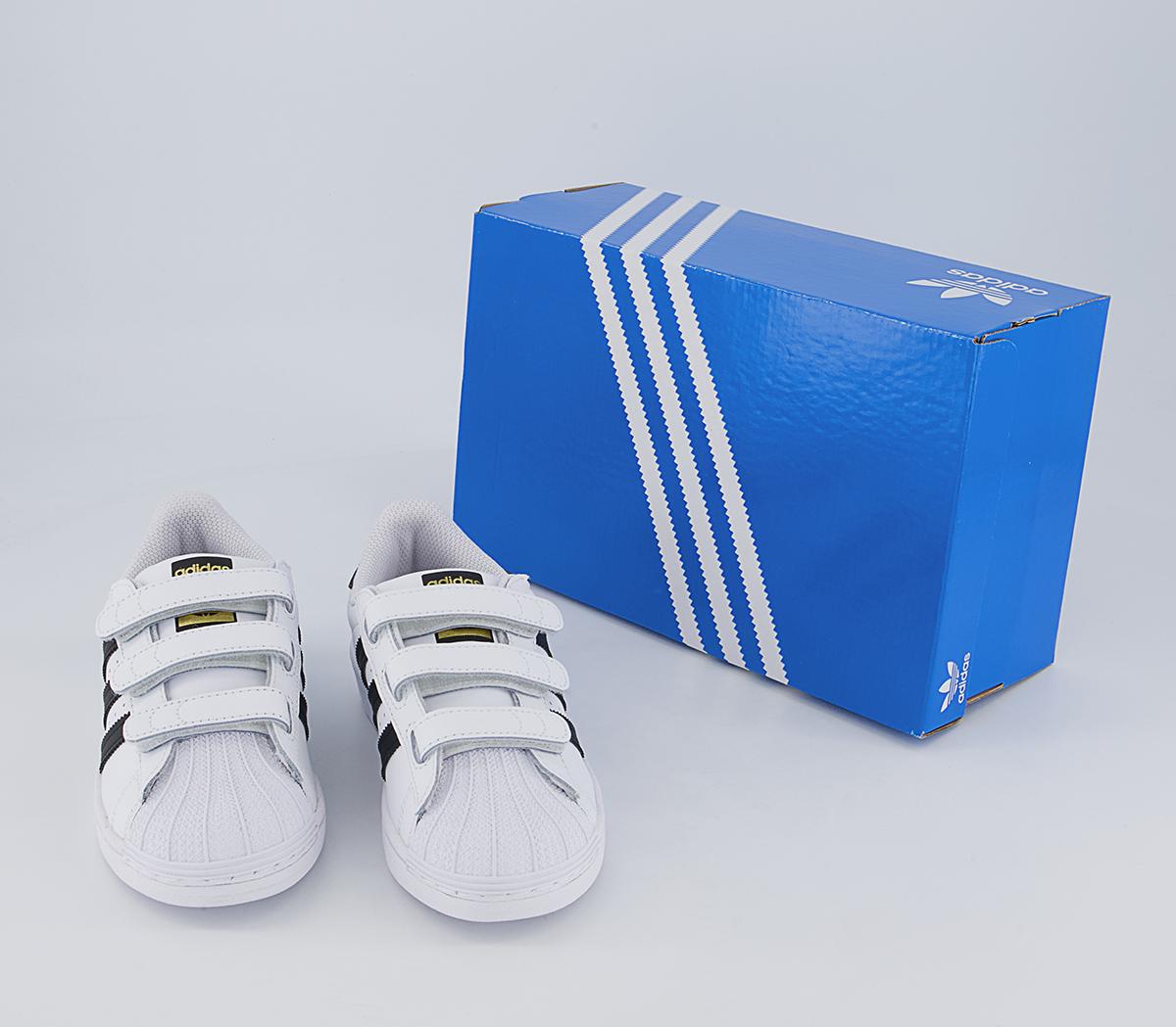 adidas Superstar 3v Youth Trainers adidas Superstar 3v Youth Trainers Core Black White