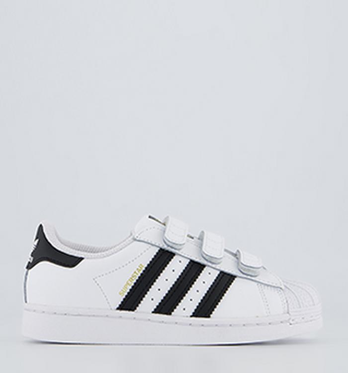 adidas Superstar 3v Youth Trainers Core Black White