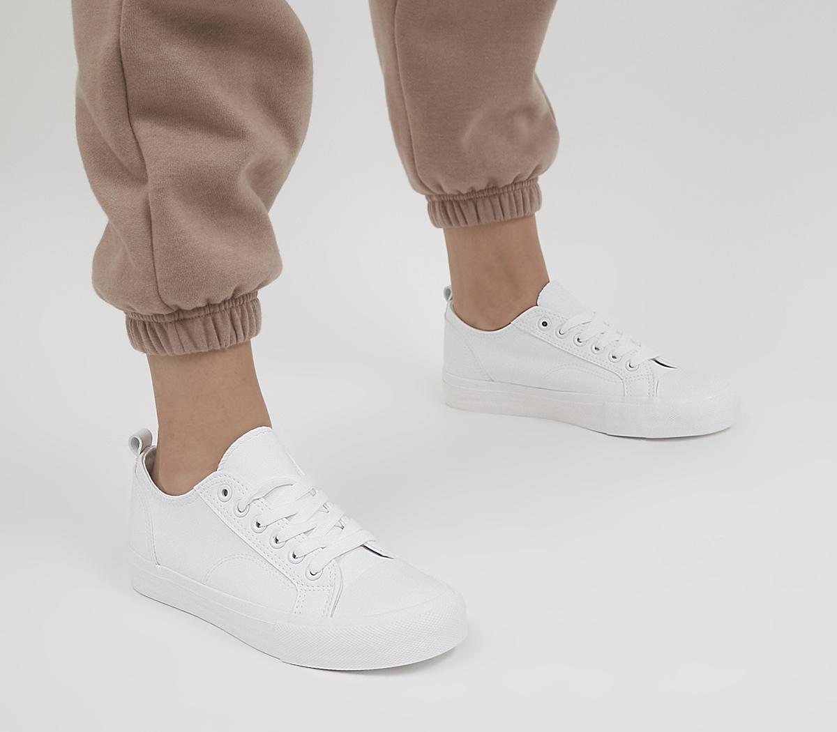 Simple hot sale white trainers