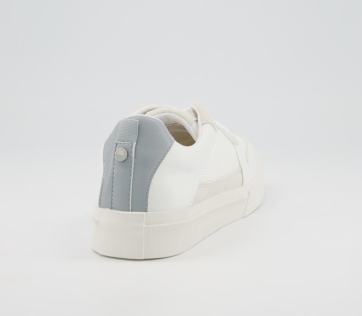 Office Forwards Textured Sole Lace Up Trainers Office Forwards Textured Sole Lace Up Trainers White Blue Nude Mix