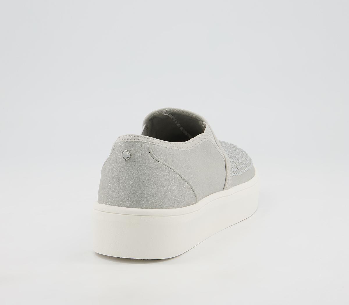 Office Flashback Slip On Trainers Office Flashback Slip On Trainers Grey Embellished