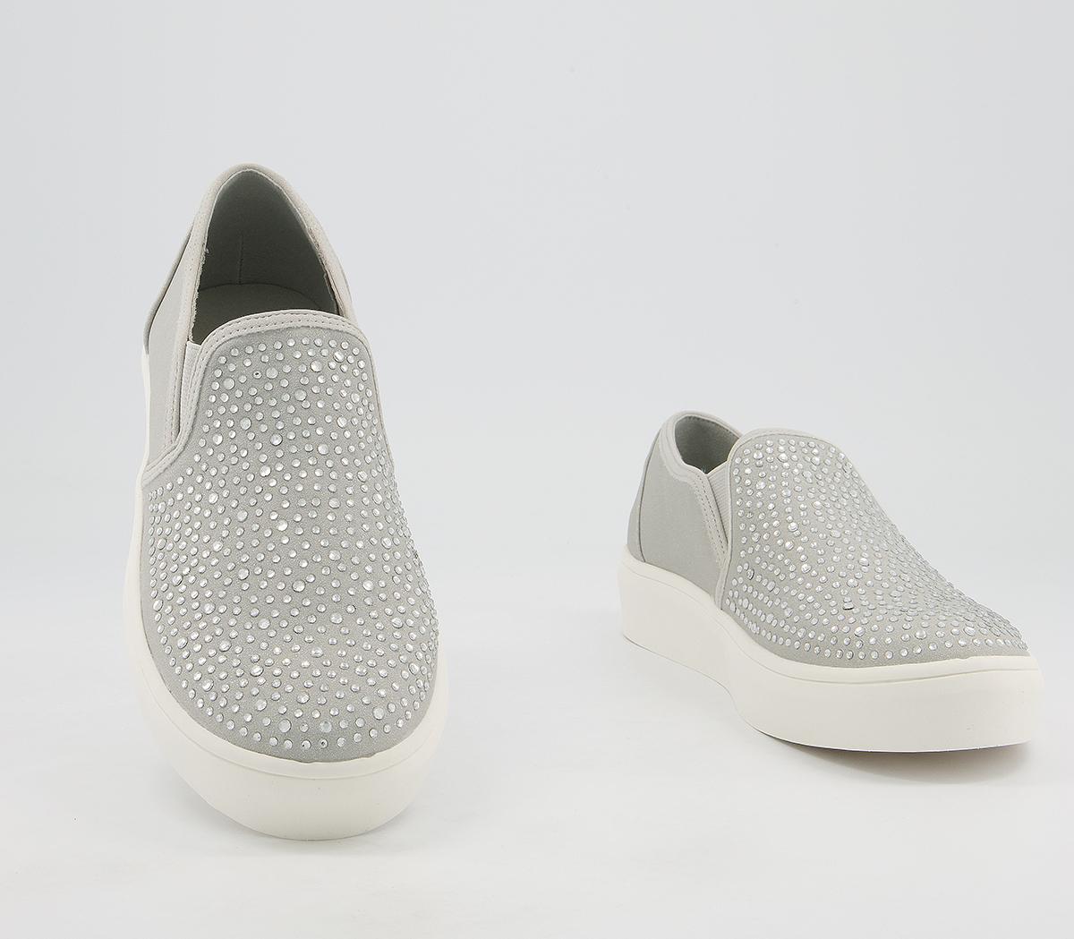 Office Flashback Slip On Trainers Office Flashback Slip On Trainers Grey Embellished