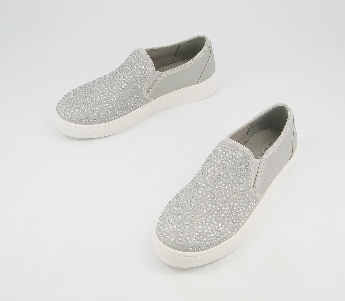 Office Flashback Slip On Trainers Office Flashback Slip On Trainers Grey Embellished