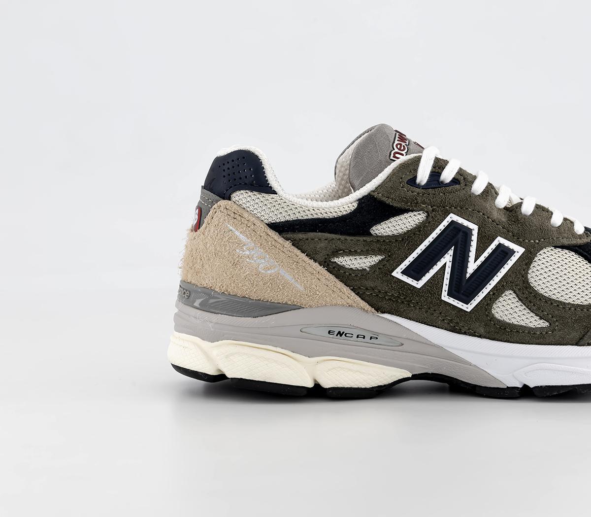 New Balance 990v3 Made in USA Trainers Grey Cream Black - Men's