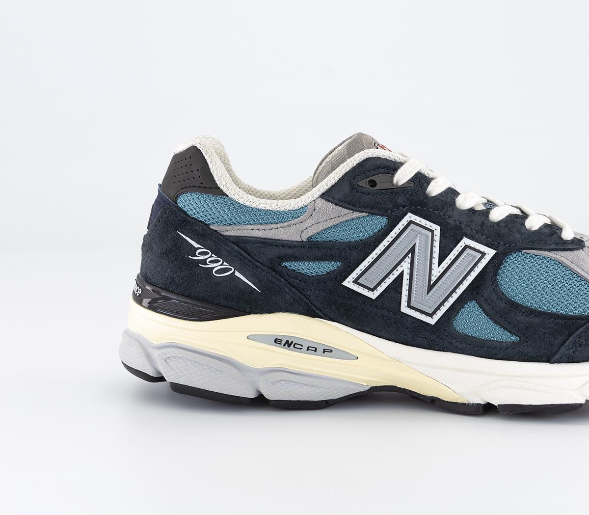 New Balance 990v3 Trainers Navy - Men's Classic Trainers