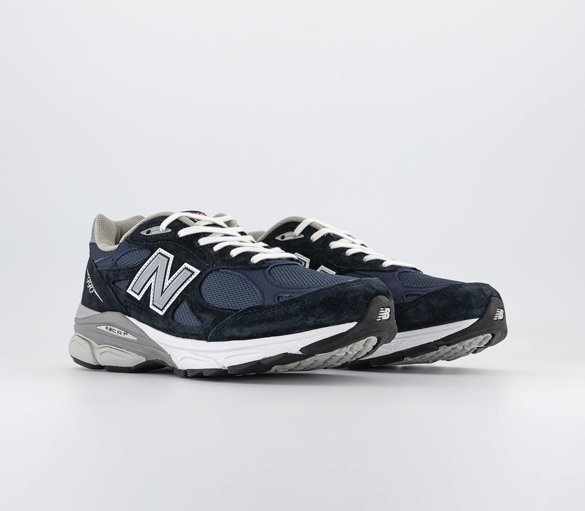 New Balance 990v3 Trainers Navy Grey - Men's Trainers