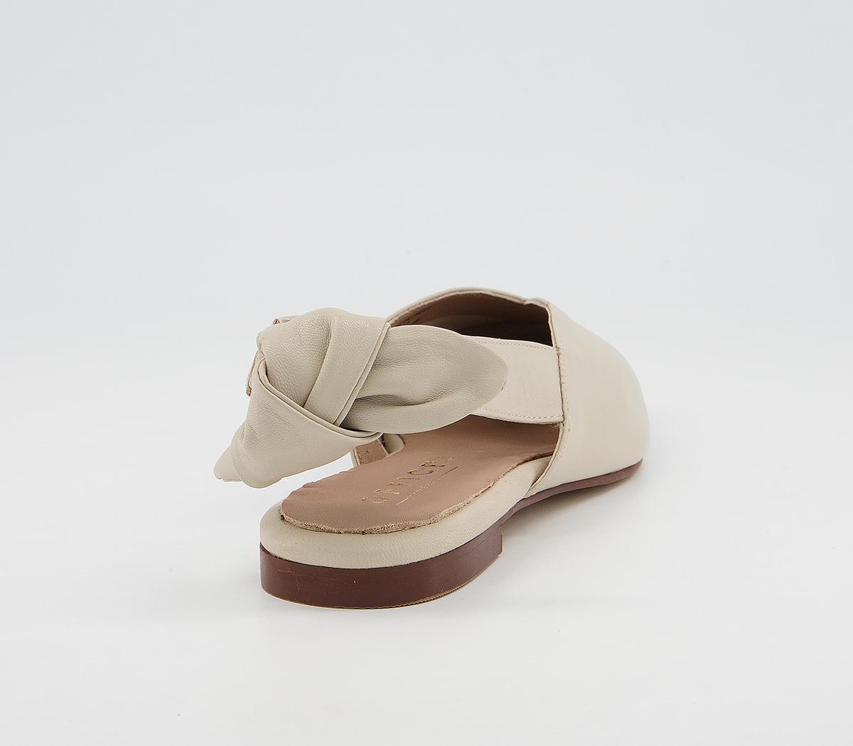 OFFICEFarran Soft Bow Slingback FlatsTaupe Leather