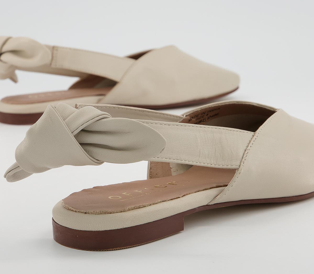 OFFICEFarran Soft Bow Slingback FlatsTaupe Leather